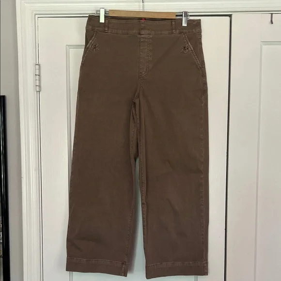 SPANX Stretch Twill Cropped Wide Leg Pant - Picture 2 of 7